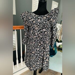 Zara Floral Ruffled Mini Dress